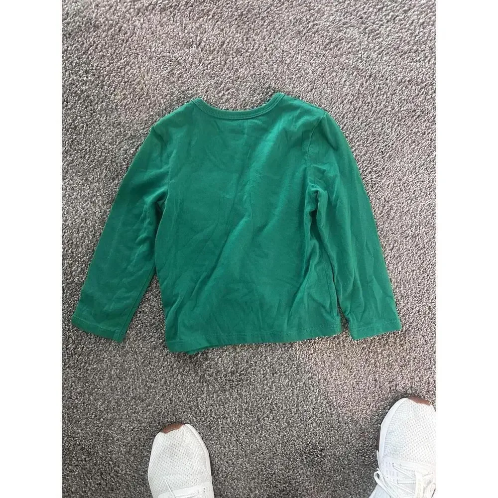 Green Holiday Long Sleeve Boys' Shirt Size 2T